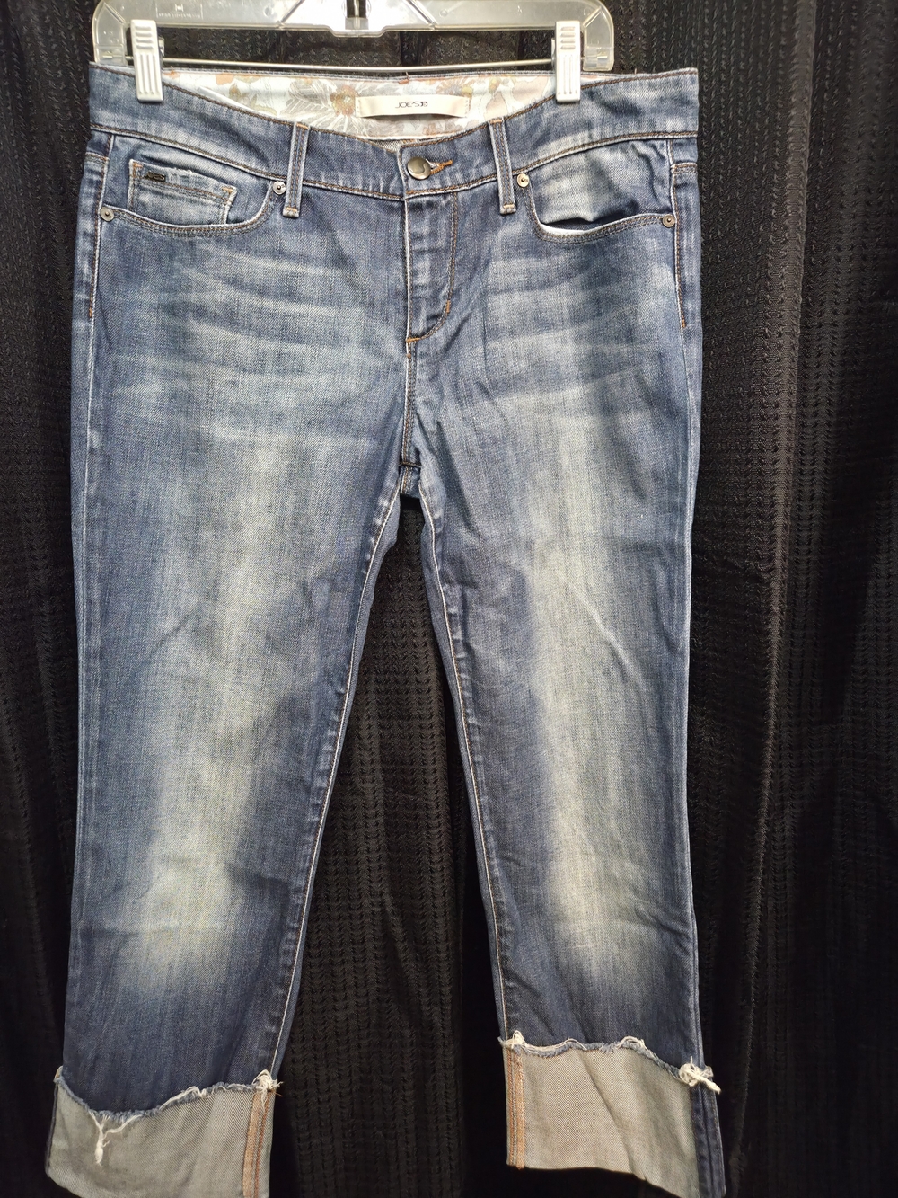 Joe's Jeans Distressed Cropped Blue Denim Jeans
